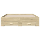sengeramme med skuffer 140x190 cm konstrueret træ sonoma-eg