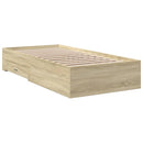 sengeramme med skuffer 75x190 cm konstrueret træ sonoma-eg