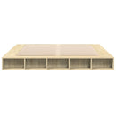 sengestel 200x200 cm konstrueret træ sonoma-eg