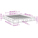 sengestel 200x200 cm konstrueret træ sonoma-eg