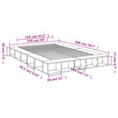 sengestel 150x200 cm konstrueret træ hvid