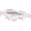 sengestel 150x200 cm konstrueret træ sonoma-eg