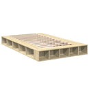 sengestel 120x200 cm konstrueret træ sonoma-eg