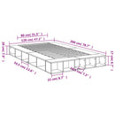sengestel 120x200 cm konstrueret træ sonoma-eg