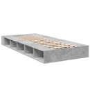 sengeramme 100x200 cm konstrueret træ betongrå
