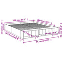 sengestel 150x200 cm konstrueret træ hvid