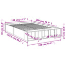 sengestel 120x200 cm konstrueret træ sonoma-eg