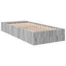 sengeramme 90x200 cm konstrueret træ grå sonoma-eg