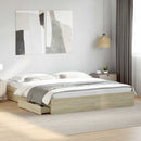 sengeramme med skuffer 180x200 cm konstrueret træ sonoma-eg