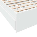 sengeramme med skuffer 100x200 cm konstrueret træ hvid