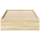 sengeramme med skuffer 100x200 cm konstrueret træ sonoma-eg