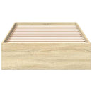 sengeramme med skuffer 100x200 cm konstrueret træ sonoma-eg