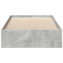 sengeramme med skuffer 100x200 cm konstrueret træ betongrå