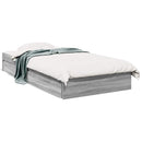 sengeramme med skuffer 100x200 cm konstrueret træ grå sonoma-eg