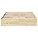 sengeramme med skuffer 140x190 cm konstrueret træ sonoma-eg