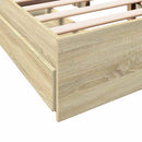sengeramme med skuffer 140x190 cm konstrueret træ sonoma-eg