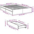 sengeramme med skuffer 140x190 cm konstrueret træ sonoma-eg