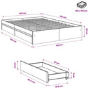 sengeramme med skuffer 140x190 cm konstrueret træ sonoma-eg