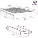 sengeramme med skuffer 140x190 cm konstrueret træ sonoma-eg