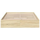 sengeramme med skuffer 135x190 cm konstrueret træ sonoma-eg