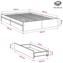 sengeramme med skuffer 135x190 cm konstrueret træ sonoma-eg