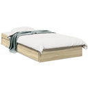 sengeramme med skuffer 90x190 cm konstrueret træ sonoma-eg
