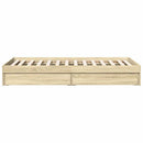sengeramme med skuffer 75x190 cm konstrueret træ sonoma-eg