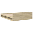 sengeramme med skuffer 150x200 cm konstrueret træ sonoma-eg