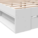 sengeramme med skuffer 120x200 cm konstrueret træ hvid