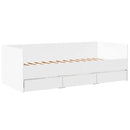 daybed med skuffer uden madras 100x200 cm hvid