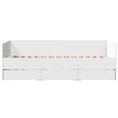 daybed med skuffer uden madras 100x200 cm hvid