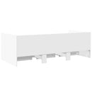 daybed med skuffer uden madras 100x200 cm hvid