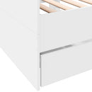 daybed med skuffer uden madras 100x200 cm hvid