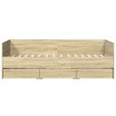 daybed med skuffer uden madras 100x200 cm sonoma-eg