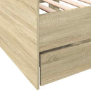 daybed med skuffer uden madras 100x200 cm sonoma-eg