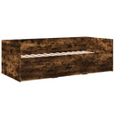daybed med skuffer uden madras 100x200 cm røget eg