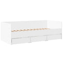 daybed med skuffer uden madras 90x200 cm hvid
