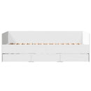 daybed med skuffer uden madras 90x200 cm hvid