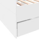 daybed med skuffer uden madras 90x200 cm hvid