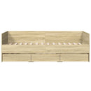 daybed med skuffer uden madras 90x200 cm sonoma-eg