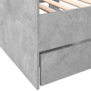 daybed med skuffer uden madras 90x200 cm betongrå