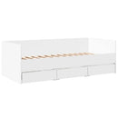daybed med skuffer uden madras 90x190 cm hvid