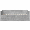 daybed med skuffer uden madras 90x190 cm betongrå