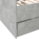 daybed med skuffer uden madras 90x190 cm betongrå