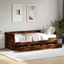 daybed med skuffer uden madras 90x190 cm røget eg