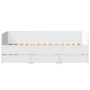 daybed med skuffer uden madras 75x190 cm hvid