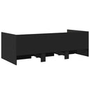 daybed med skuffer uden madras 75x190 cm sort