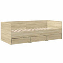 daybed med skuffer uden madras 75x190 cm sonoma-eg