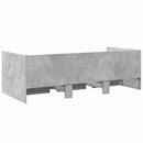 daybed med skuffer uden madras 75x190 cm betongrå