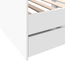 daybed med skuffer uden madras 100x200 cm hvid